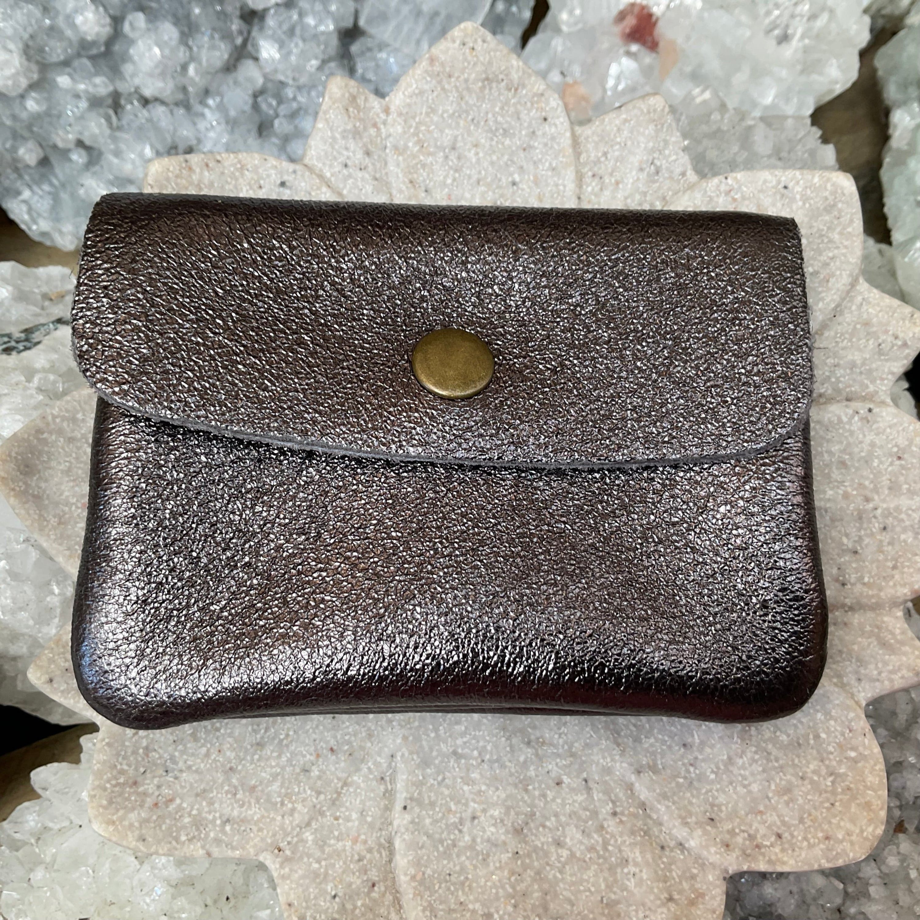 Maison leather purse Gun metal LittleLintons