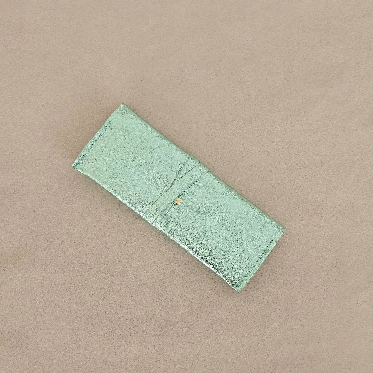 Leather jewellery wrap Aqua LittleLintons