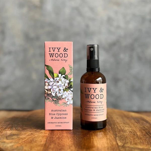 Ivy & Wood room sprays Australian blue cypress and jasmine Ivy & Wood