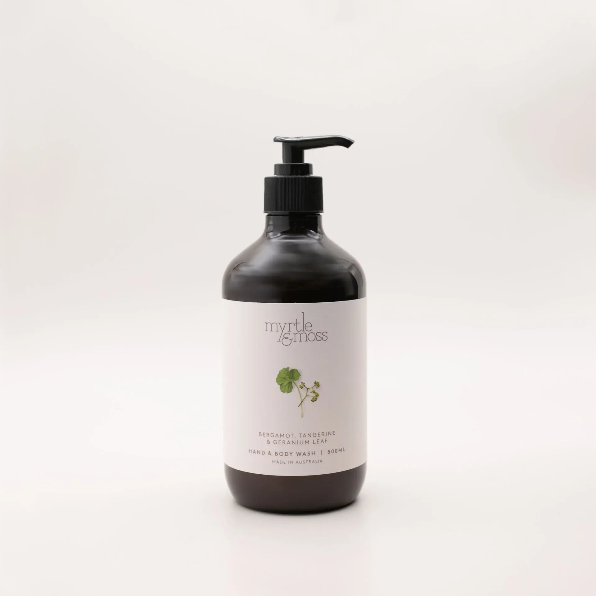 Myrtle & Moss Hand and Body wash 500ml Bergamot,tangerine,geranium leaf Myrtle & Moss