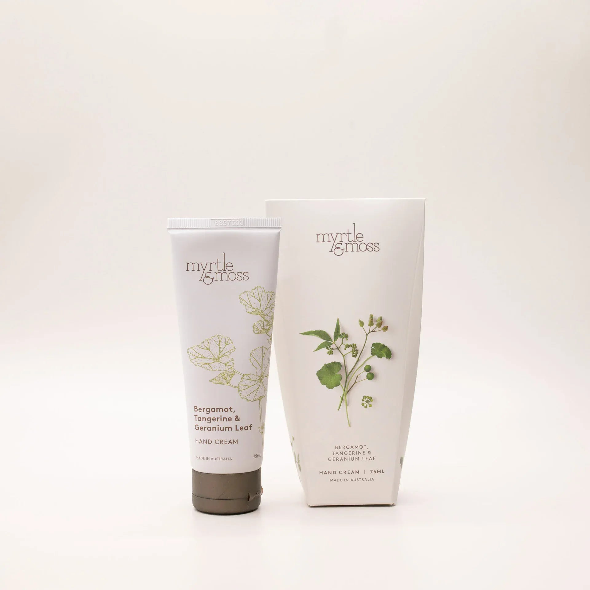 Myrtle & Moss  Handcream Bergamot,Tangerine & geranium leaf Myrtle & Moss