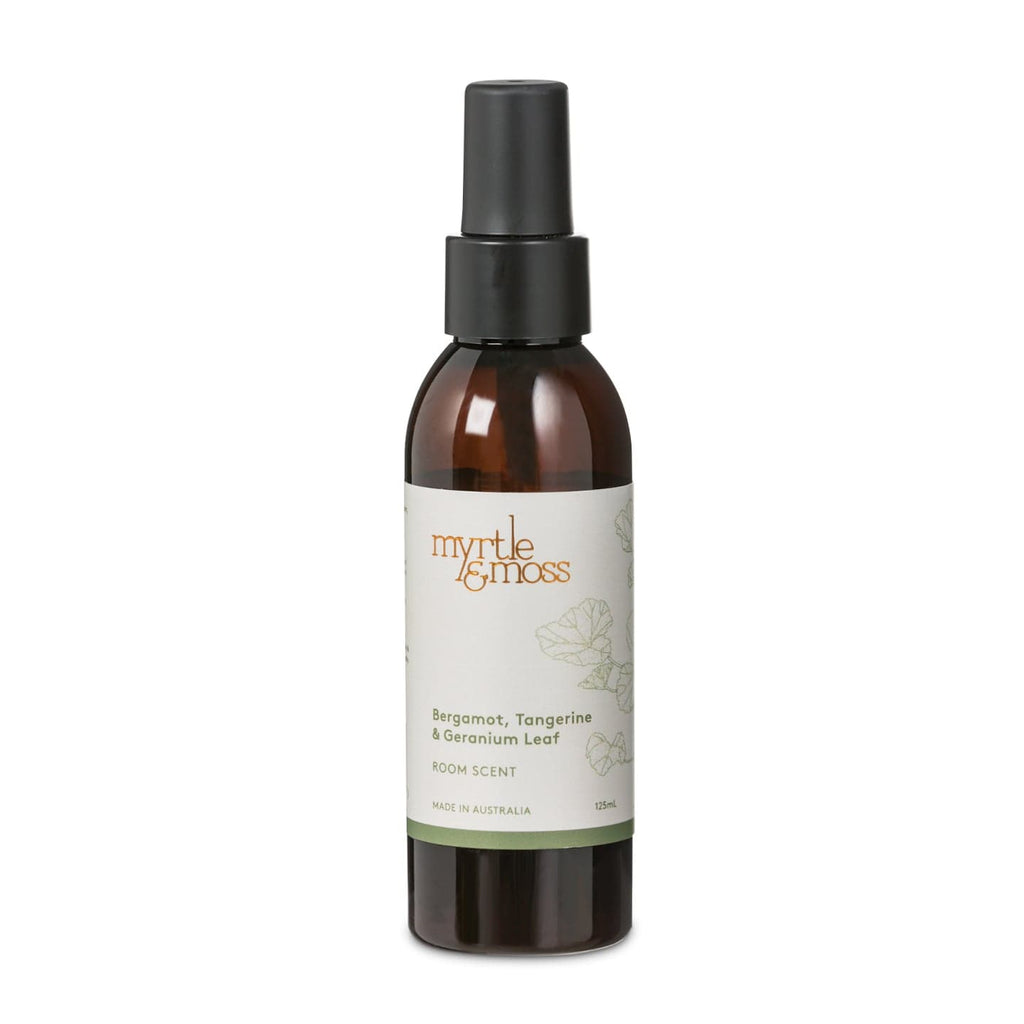 Myrtle & Moss Room Spray bergamot,tangerine,geranium leaf Myrtle & Moss