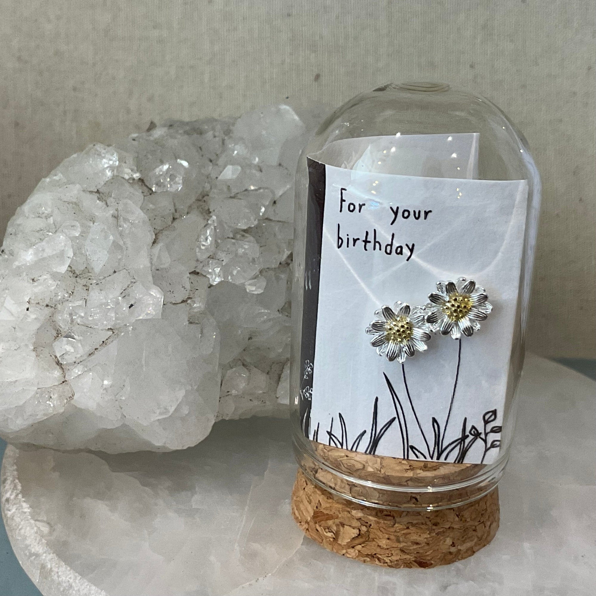 Terrarium studs Birthday flower LittleLintons