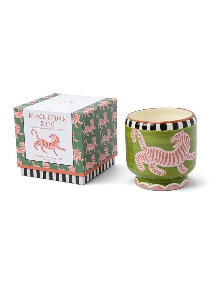 Paddywax Candle Black cedar fig -tiger LittleLintons