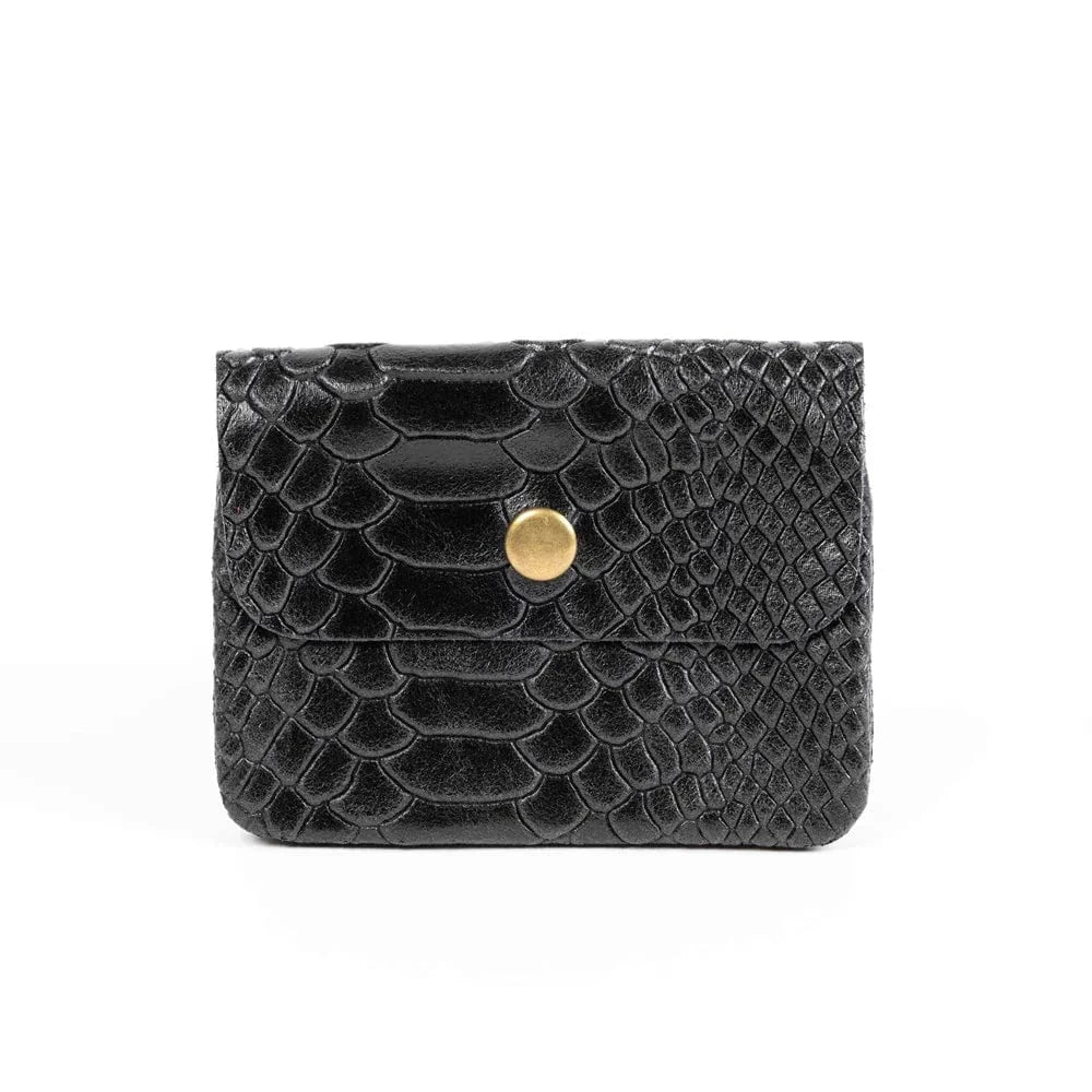 Maison python leather purse Black LittleLintons