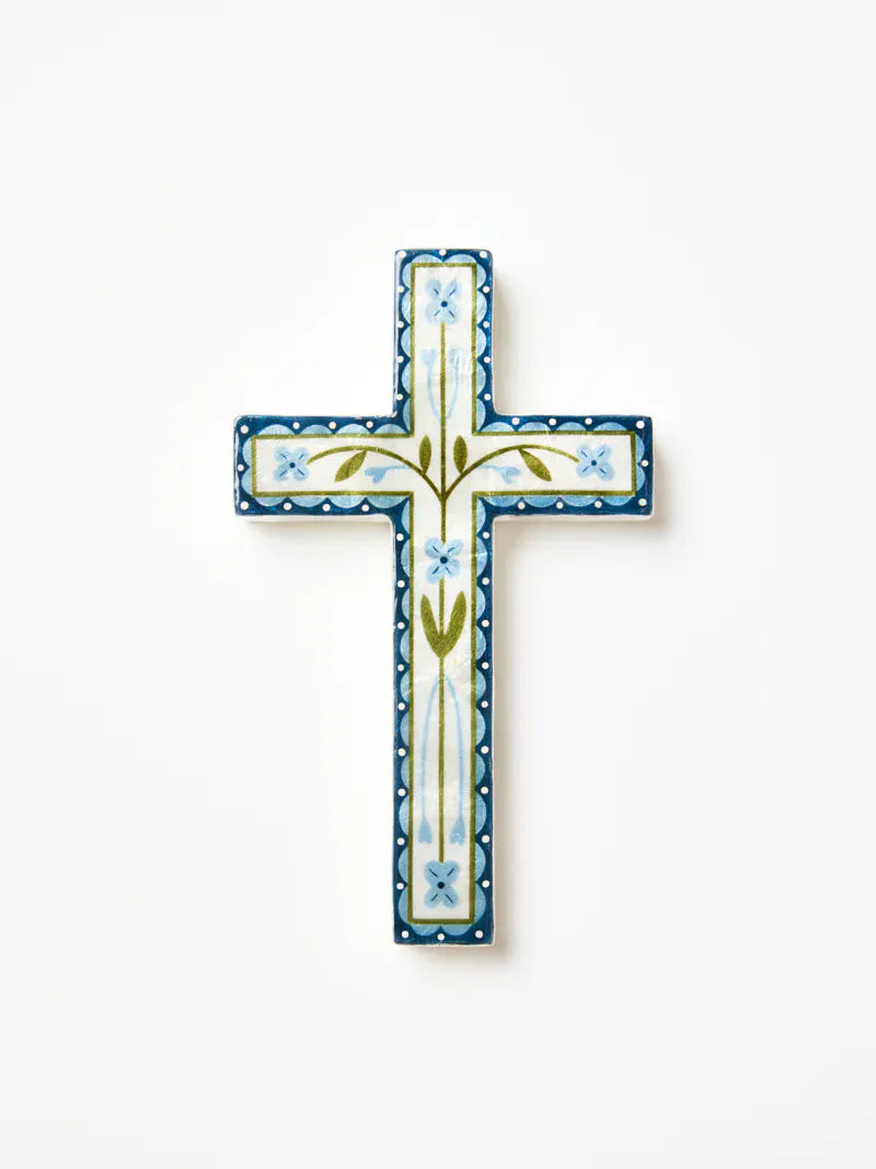 Fable blue cross wall hanger Blue LittleLintons