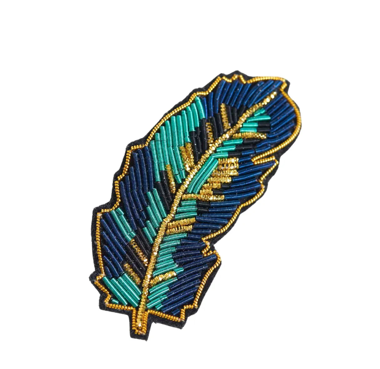 Feather brooch Blue LittleLintons