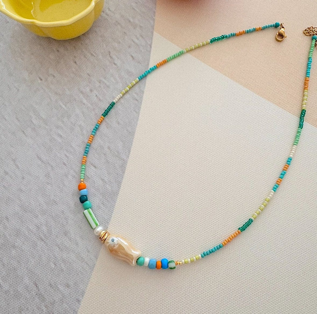 Fishy necklace Blue LittleLintons