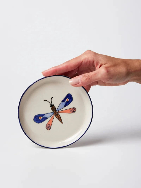 Moth round dishes Blue LittleLintons