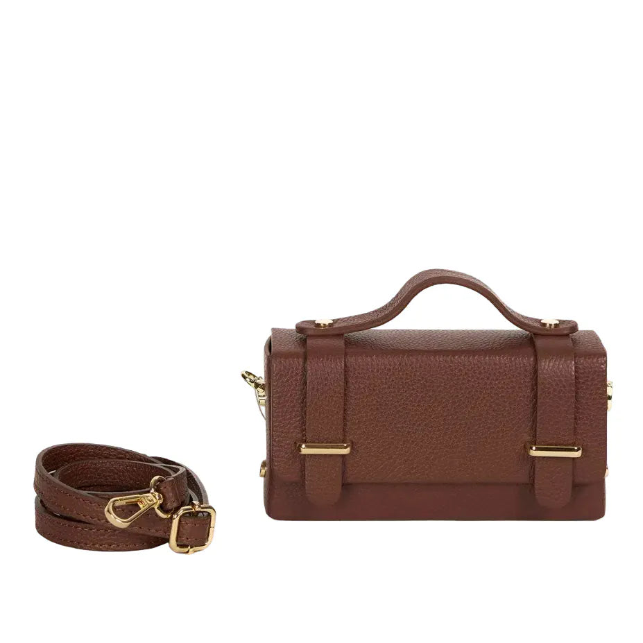 Maison Fanli Margot clutch Brown LittleLintons