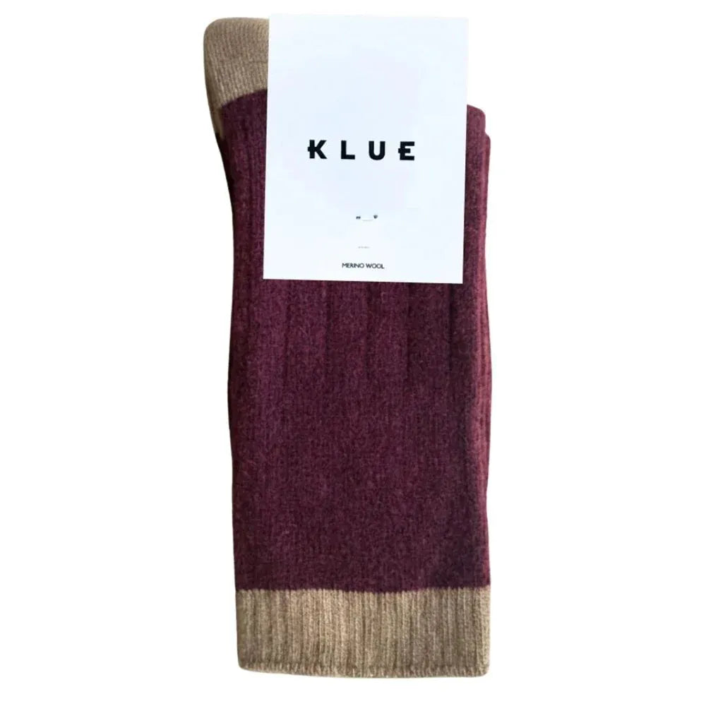 Merino socks Burgundy sand LittleLintons