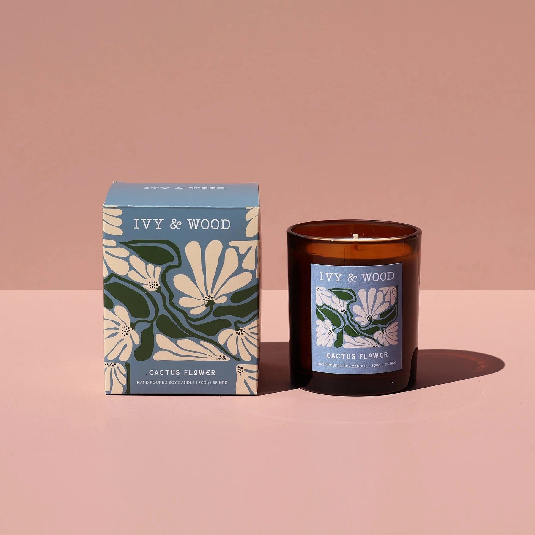 Ivy & Wood Flora Soy Candles Cactus flower Ivy & Wood
