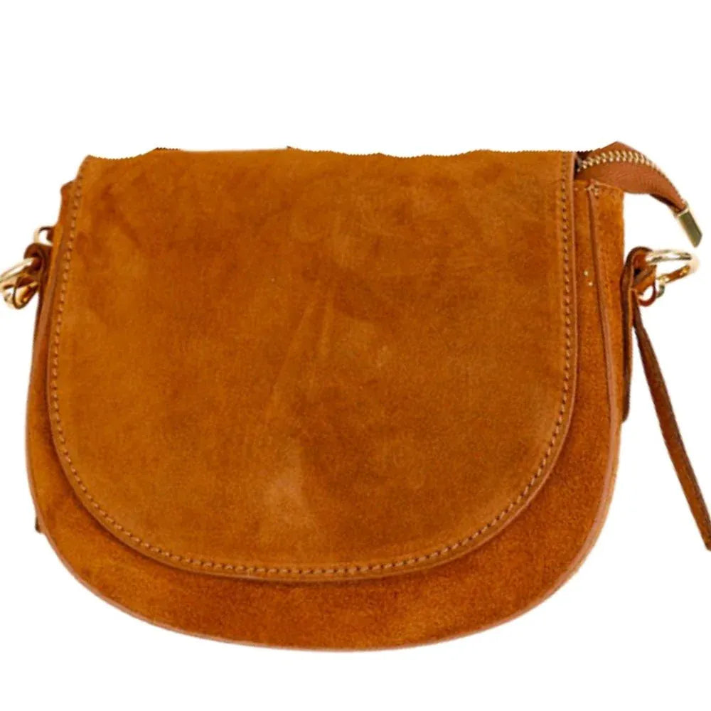 Maison Gabrielle suede bag Camel LittleLintons