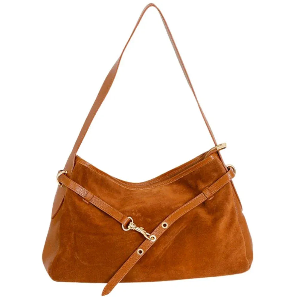 Victor suede bag Camel LittleLintons