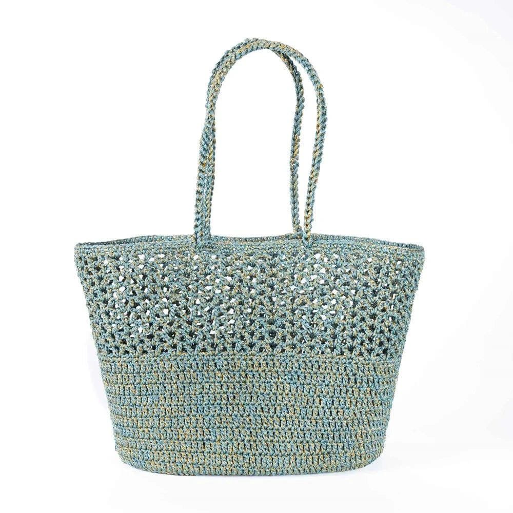 Romy Tote Celadon & gold LittleLintons