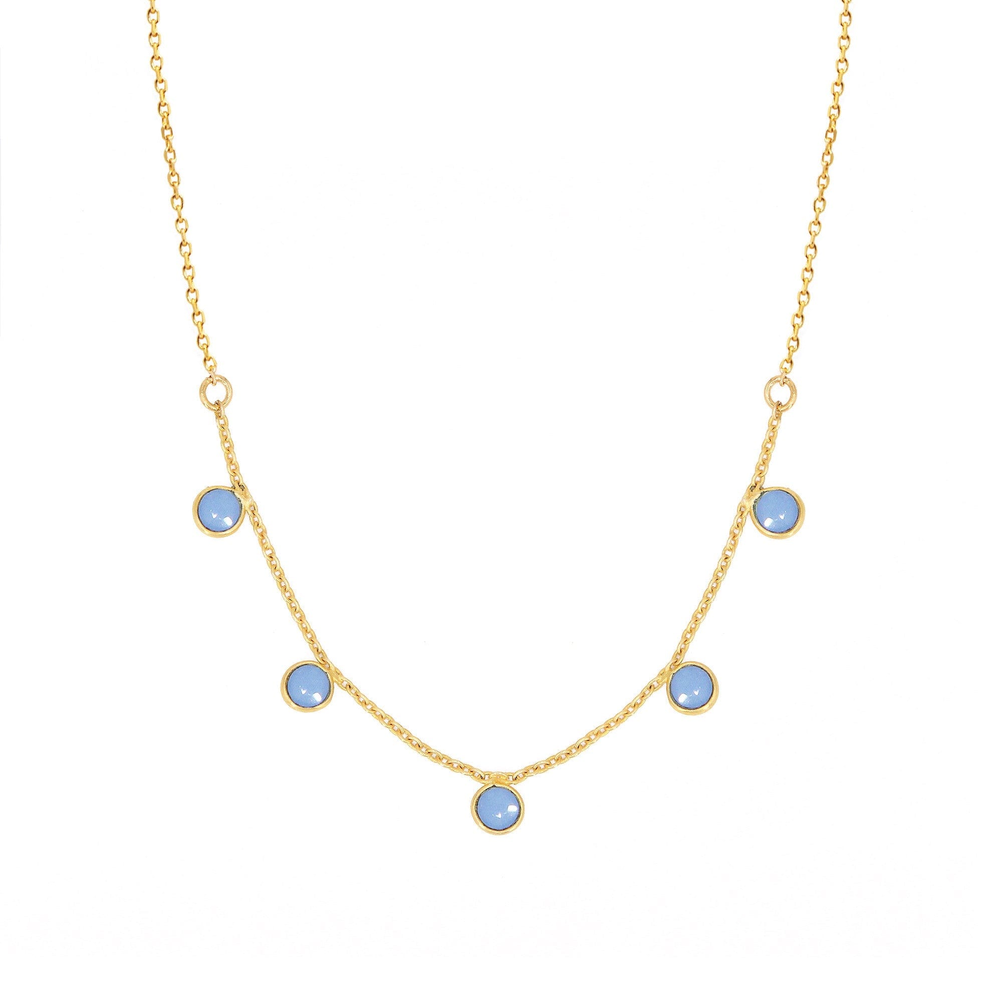 Loulou french necklace Chalcedony LittleLintons