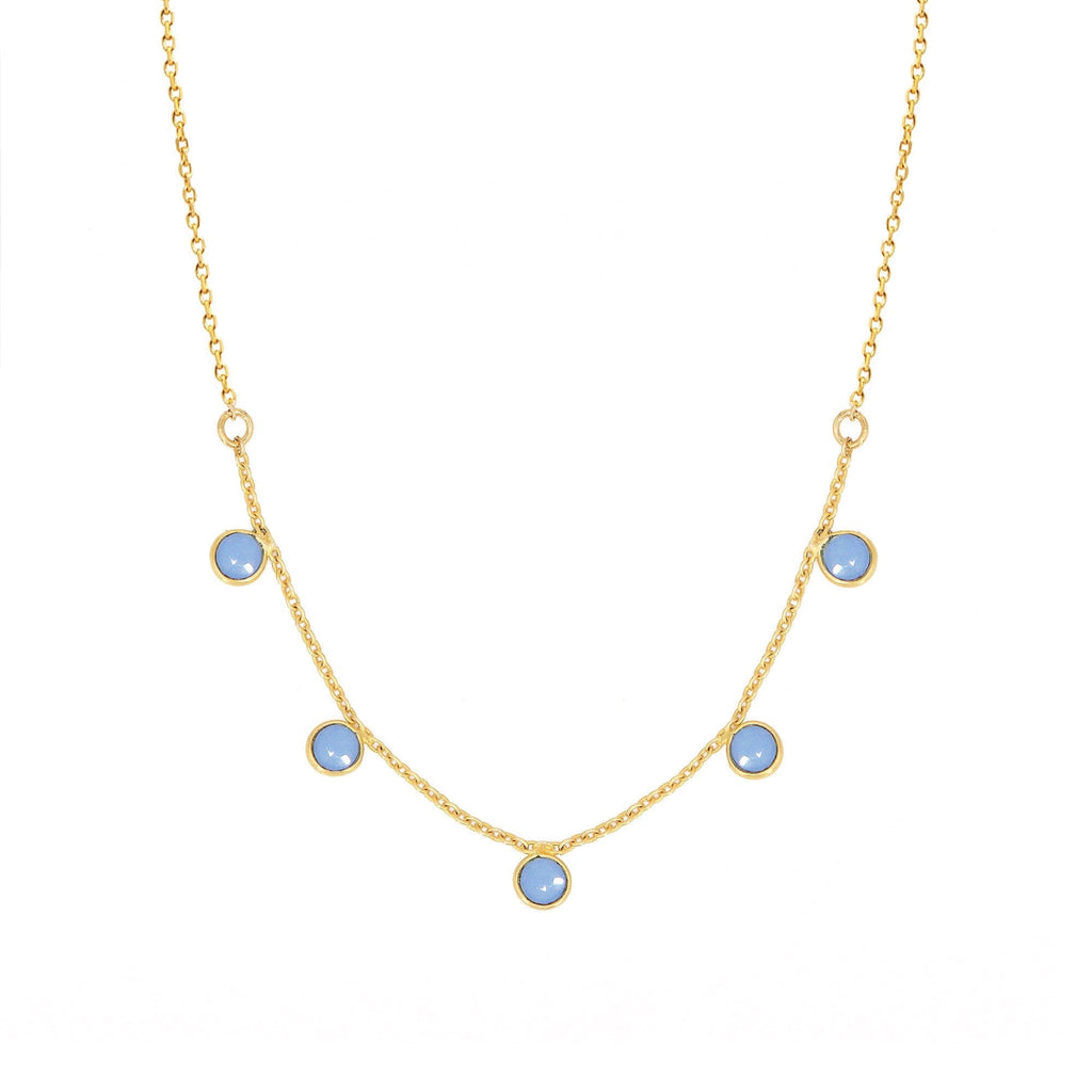 Loulou french necklace Chalcedony LittleLintons