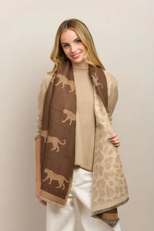 Tiger tree Untamed scarf Chocolate LittleLintons