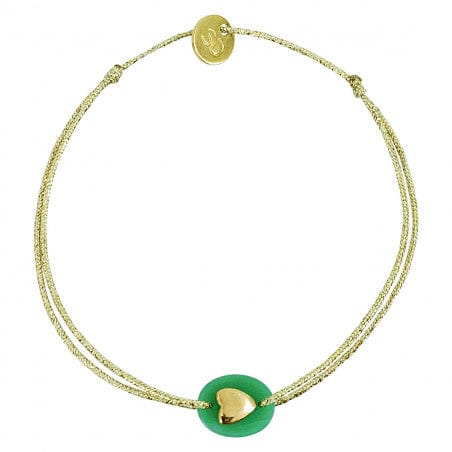 Praline coeur french wristlet Chrysoprase LittleLintons