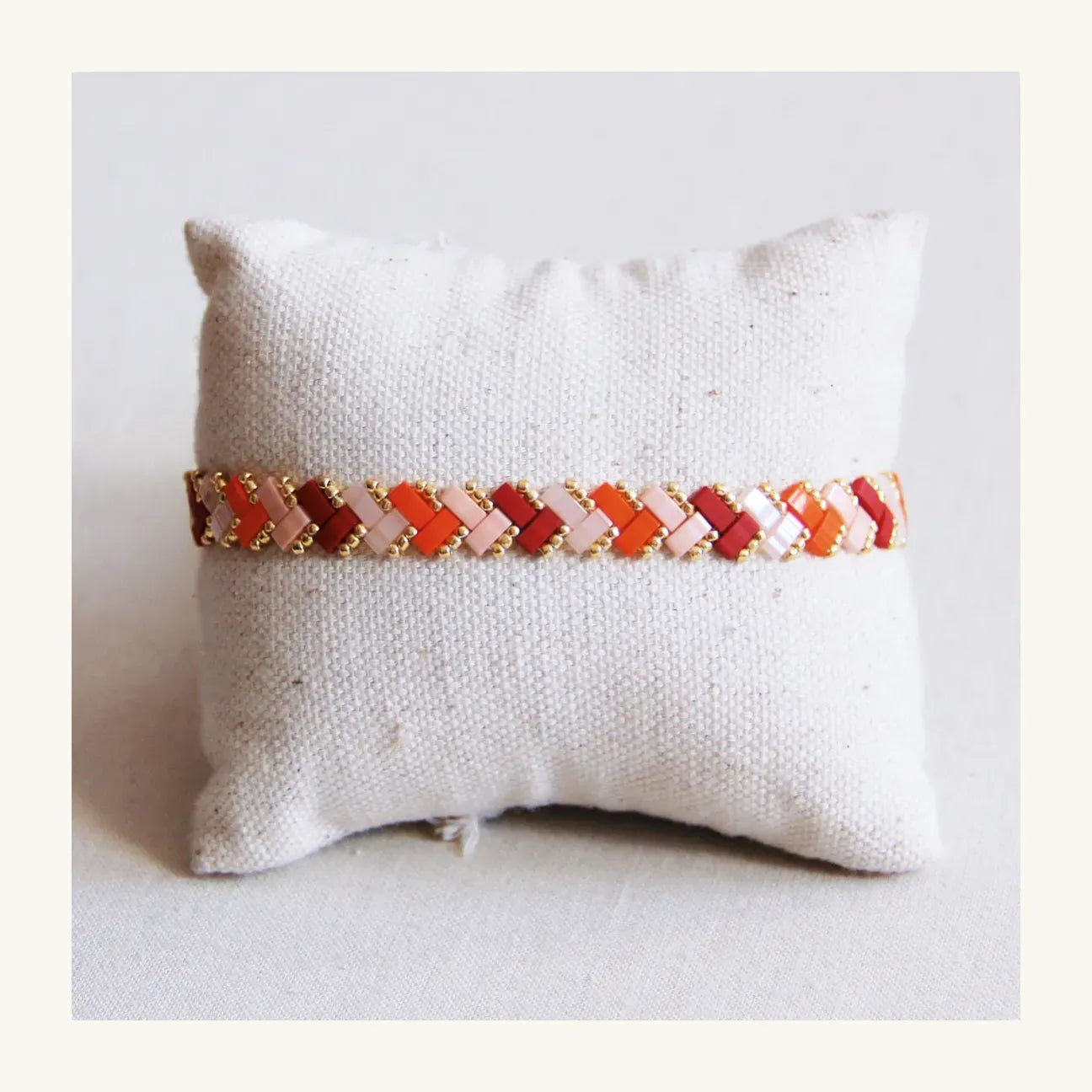 Plaited wristlet Corals LittleLintons