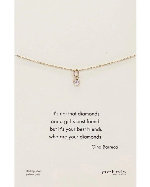 Blessed with love friends necklaces diamond friend gold LittleLintons