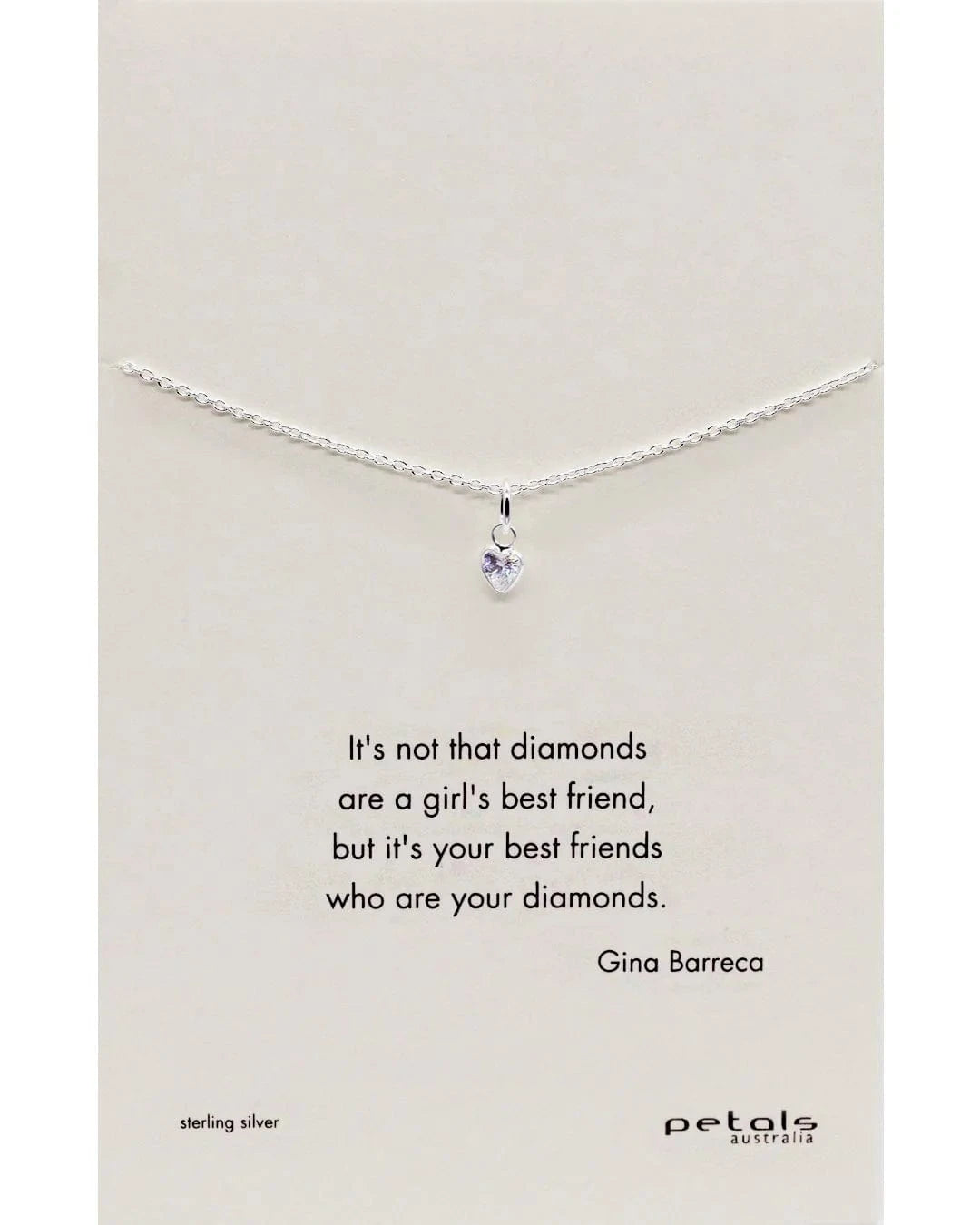 Blessed with love friends necklaces diamond friend silver LittleLintons
