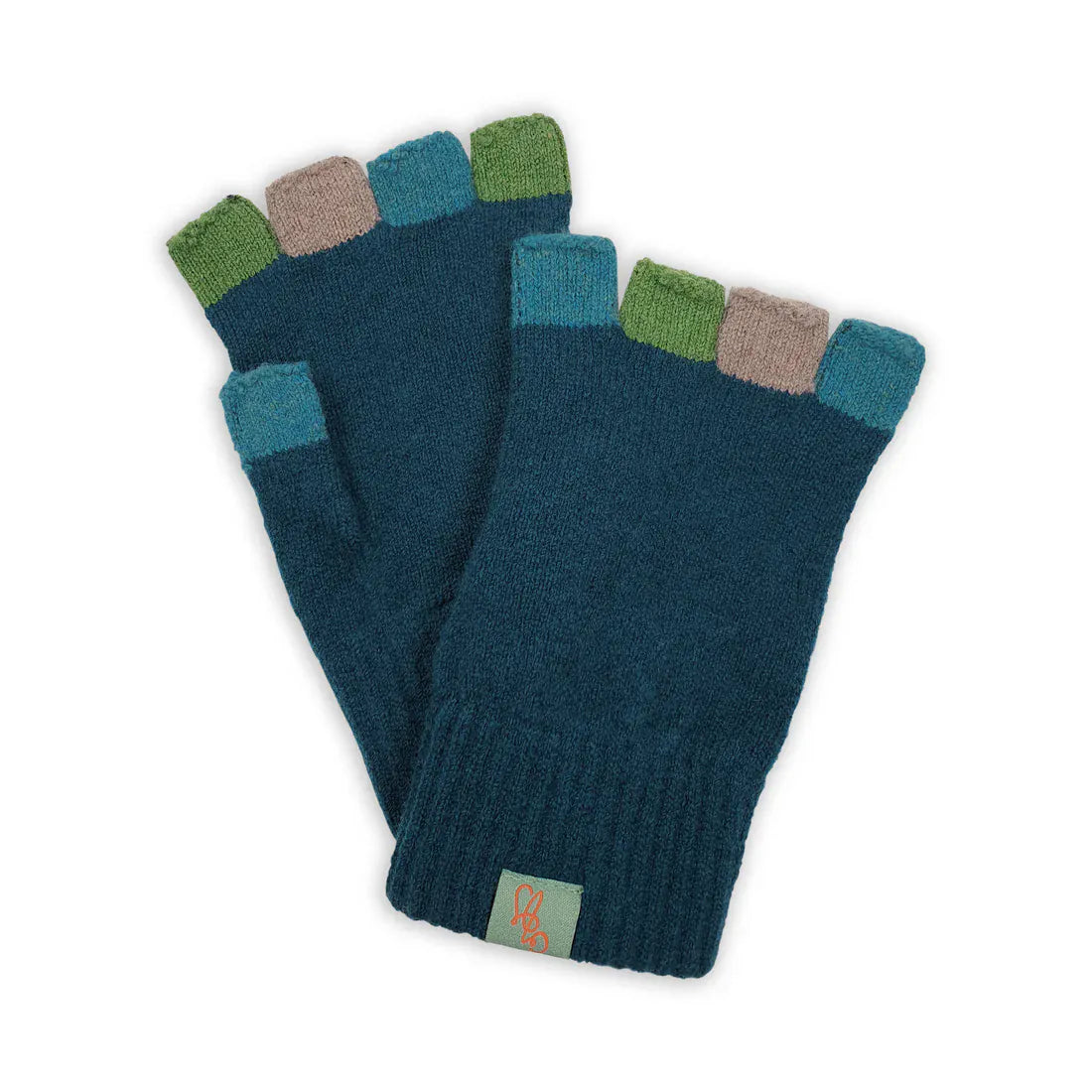 Fingerless gloves Diesel blue multi LittleLintons