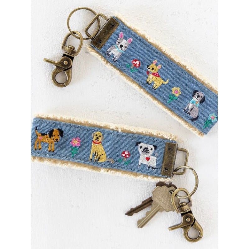 Embroidered pet keyring Dogs LittleLintons