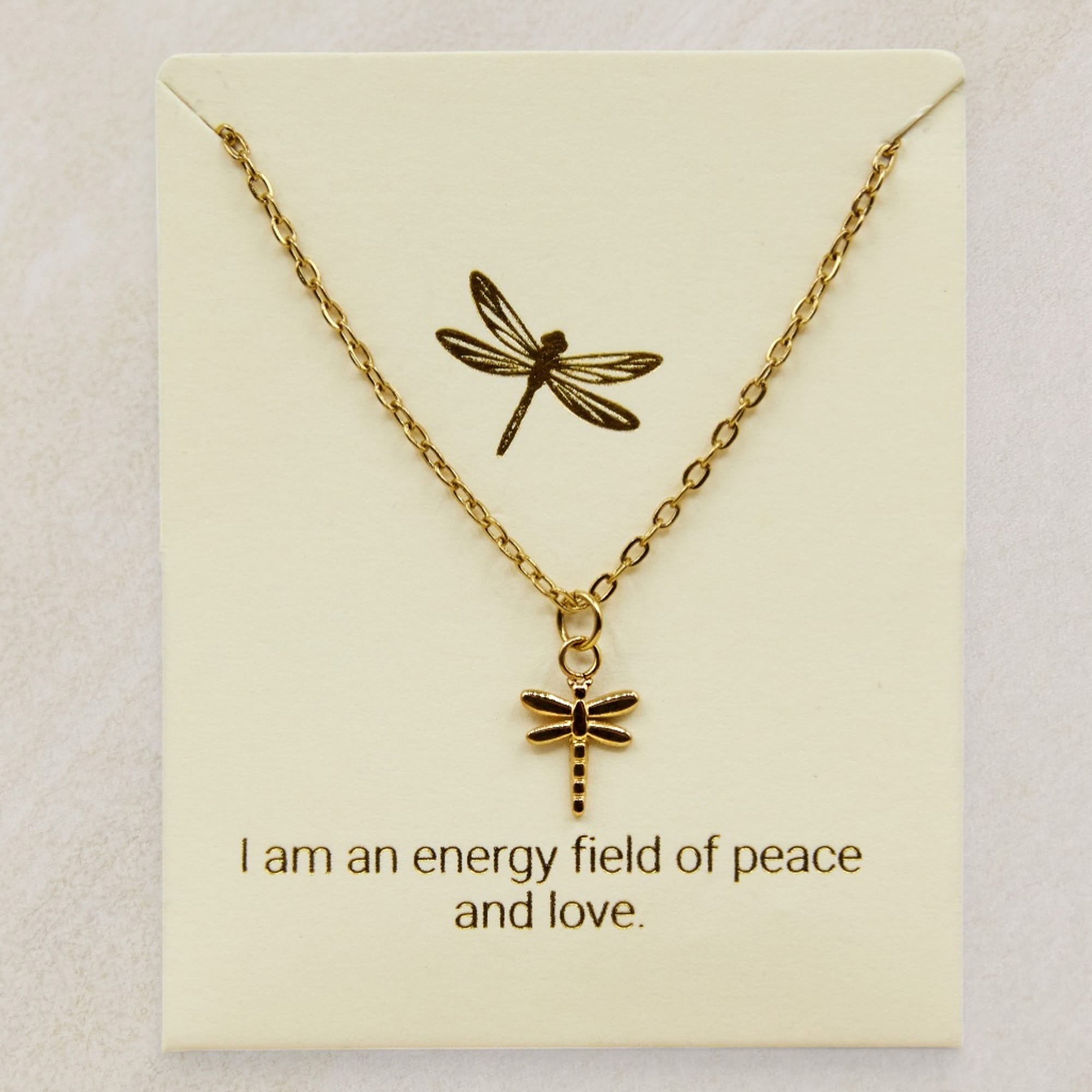 Inspiration necklace Dragonfly gold LittleLintons