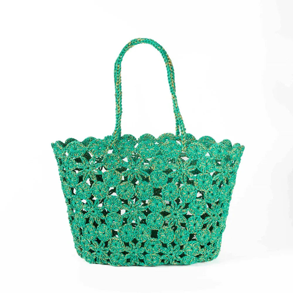 Jane tote Emerald & gold LittleLintons