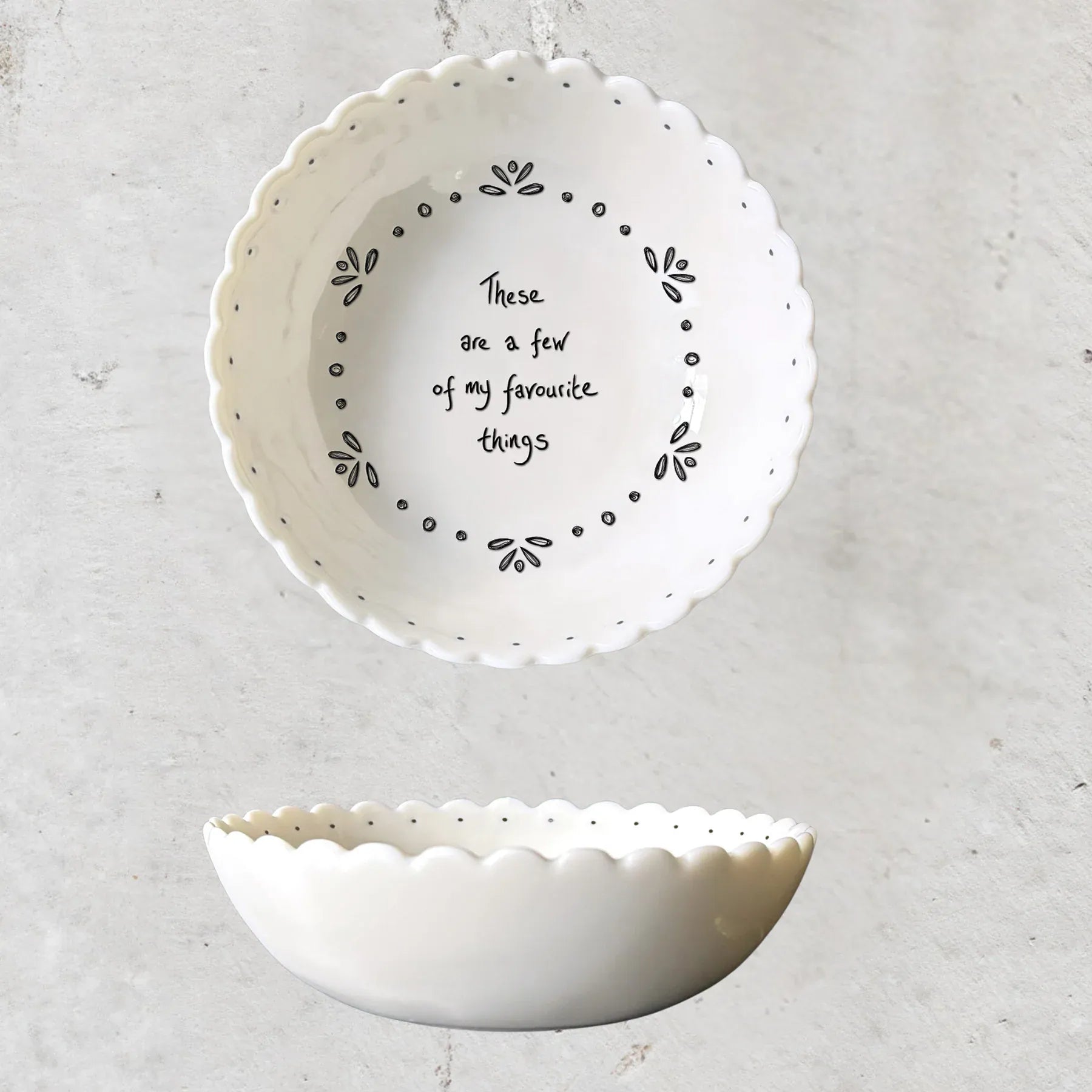 Message bowls Favourite things LittleLintons
