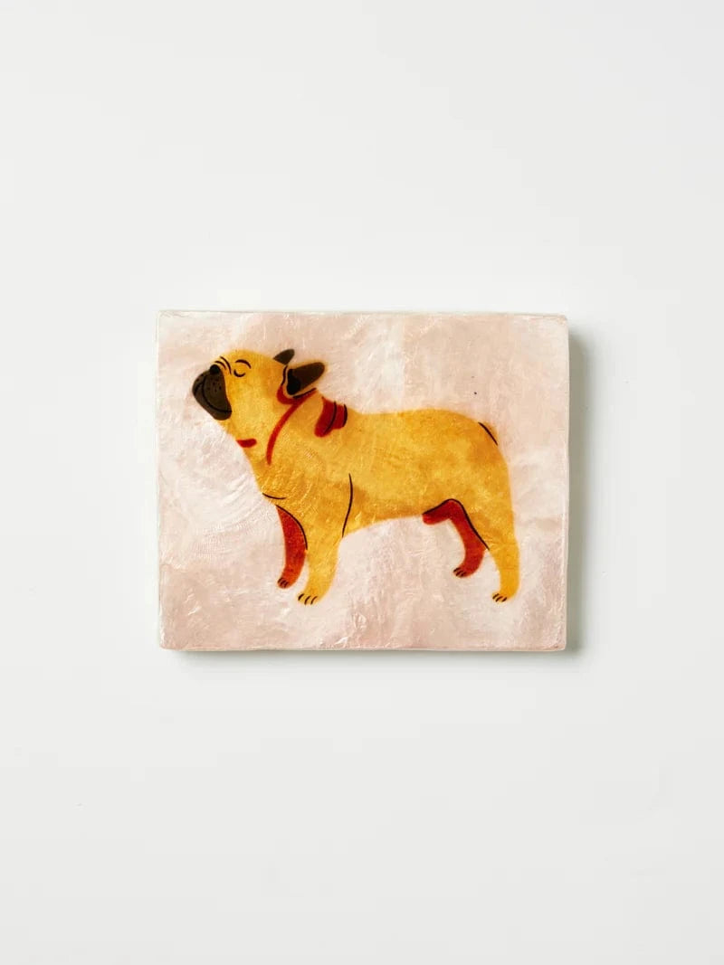 Dog lovers tile hangers Frenchie LittleLintons