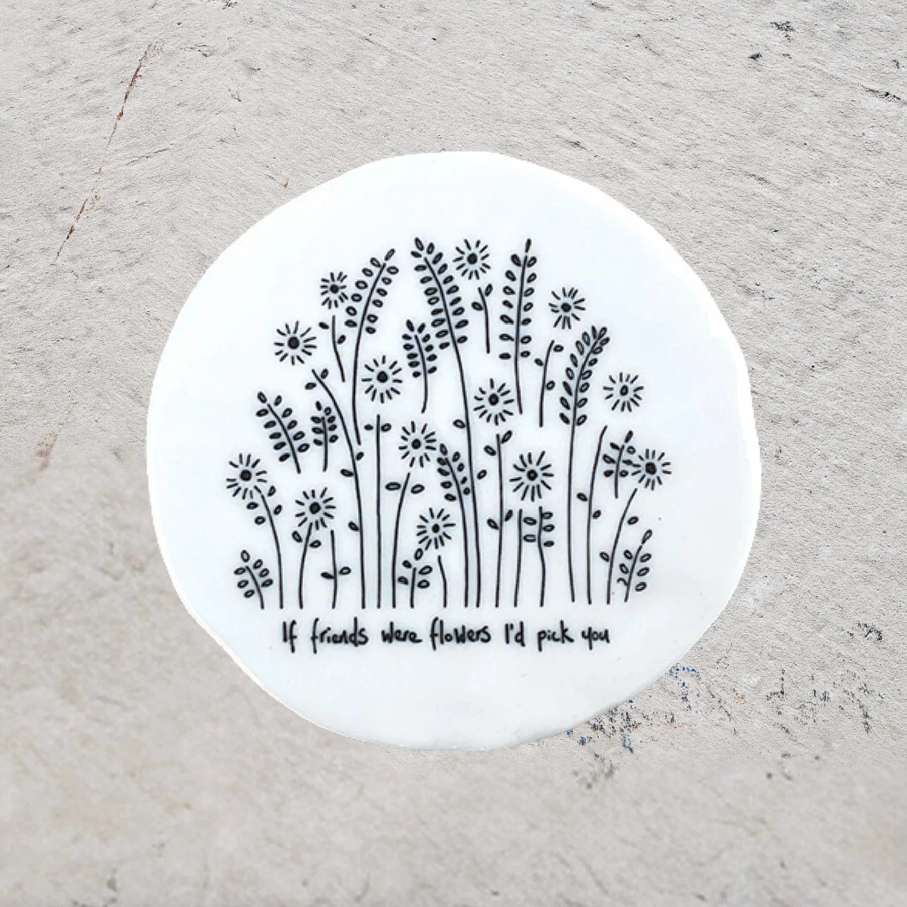 Message Coasters Friends flowers LittleLintons