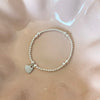 Silver  charm bracelets Glitter heart LittleLintons