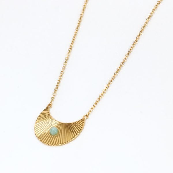 Moon beam necklace Gold amazonite LittleLintons