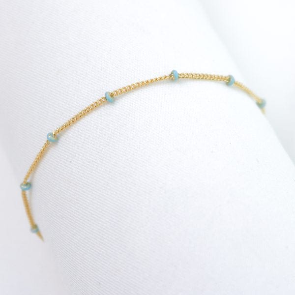 Mini bead bracelets Gold blue LittleLintons