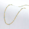 Mini bead necklace Gold  blue LittleLintons