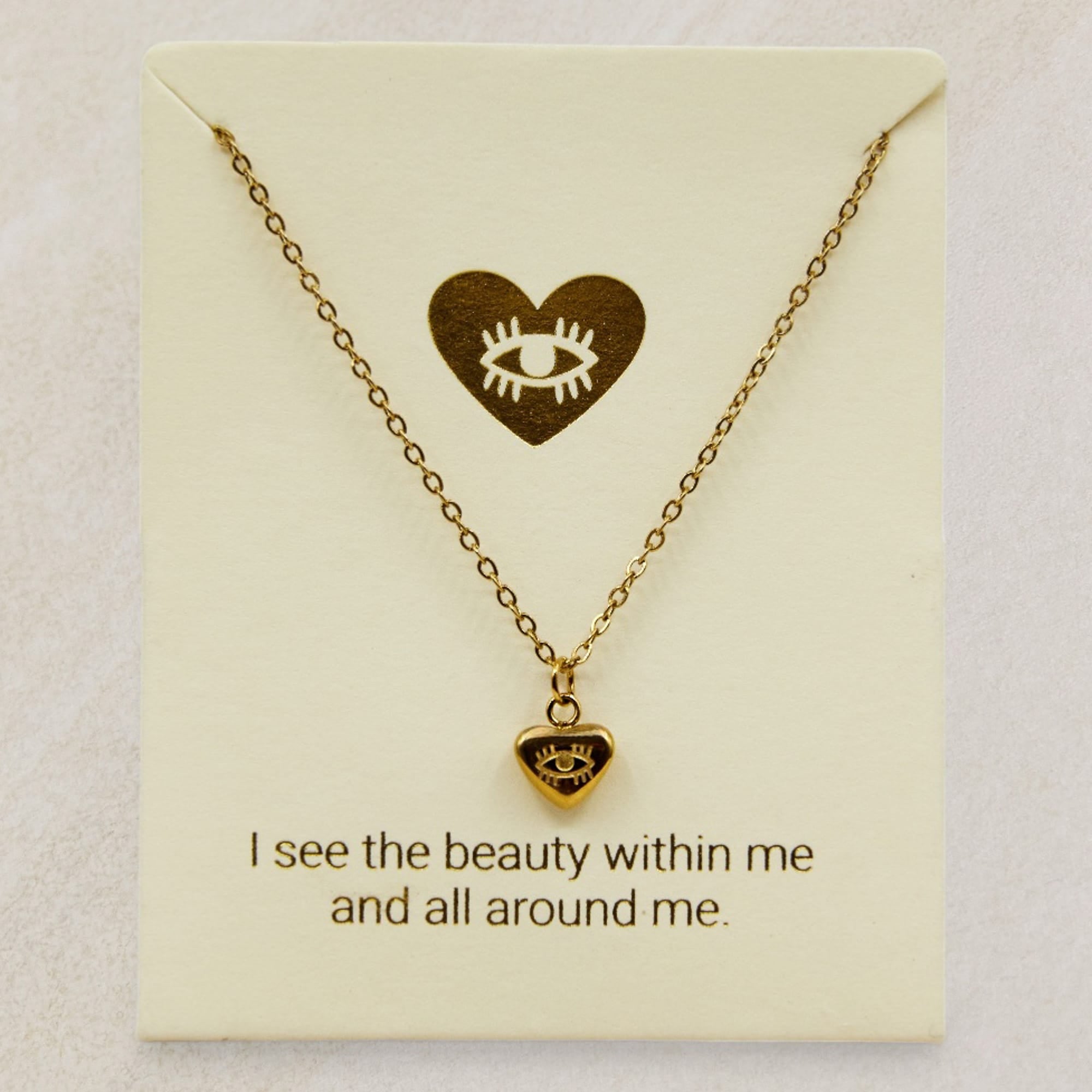 Inspiration necklace Gold heart LittleLintons
