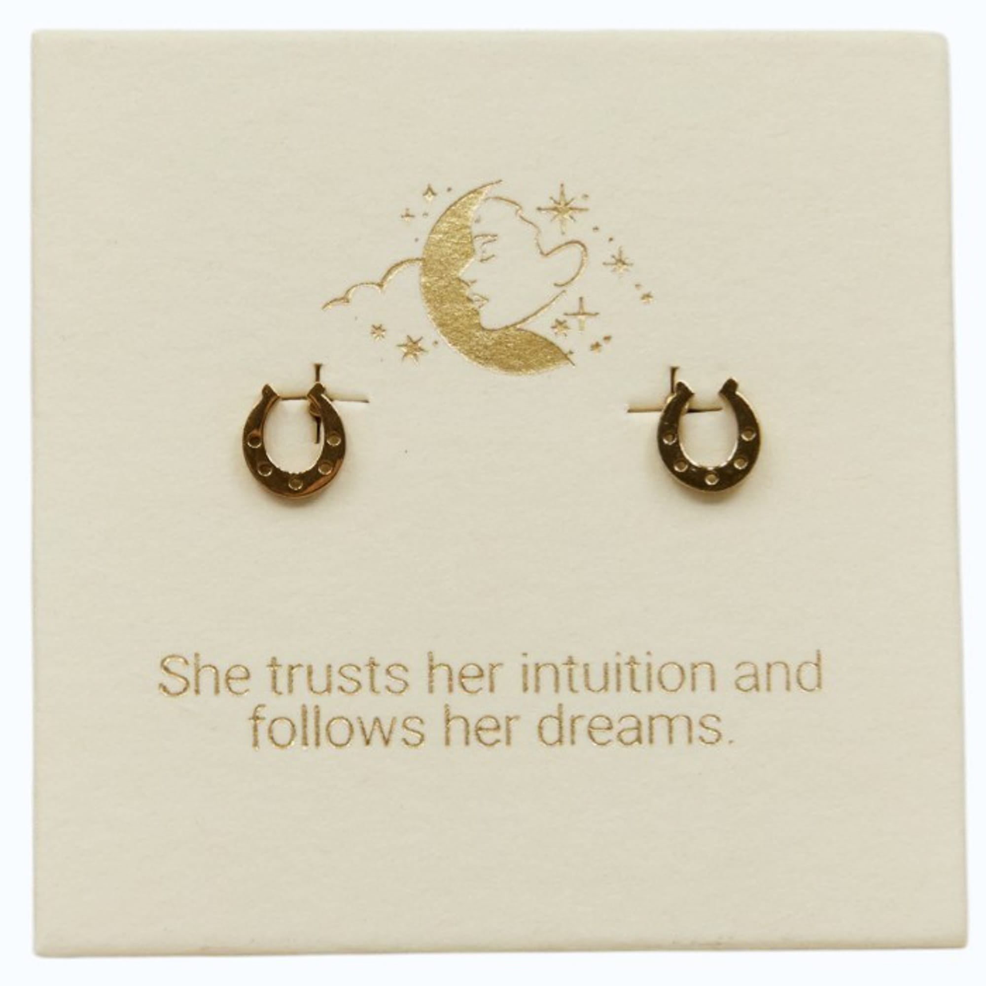 Horseshoe studs Gold LittleLintons