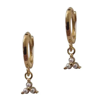 Pearl star hoops Gold LittleLintons