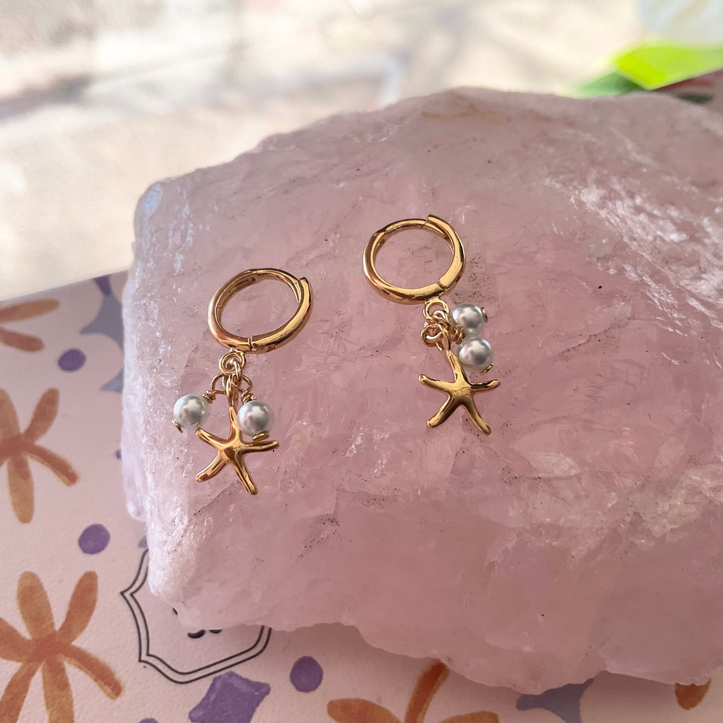Sea star earrings Gold LittleLintons