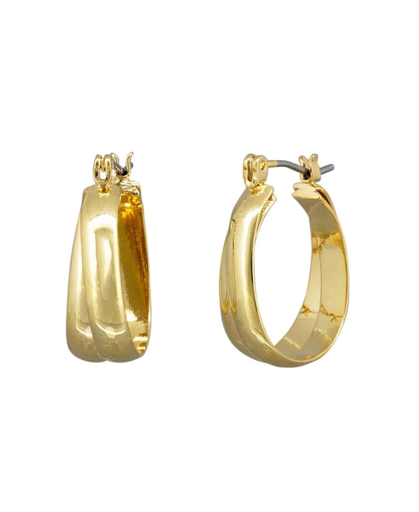 Twin hoop  Earrings Gold LittleLintons