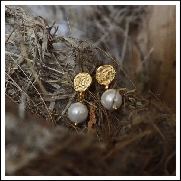 Paird pearl earrings Gold-plated Paird