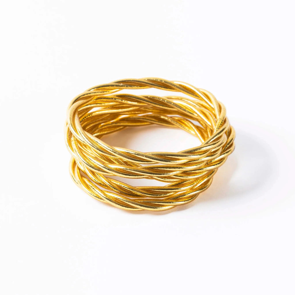 The authentic Buddhist bangles Gold twist M LittleLintons