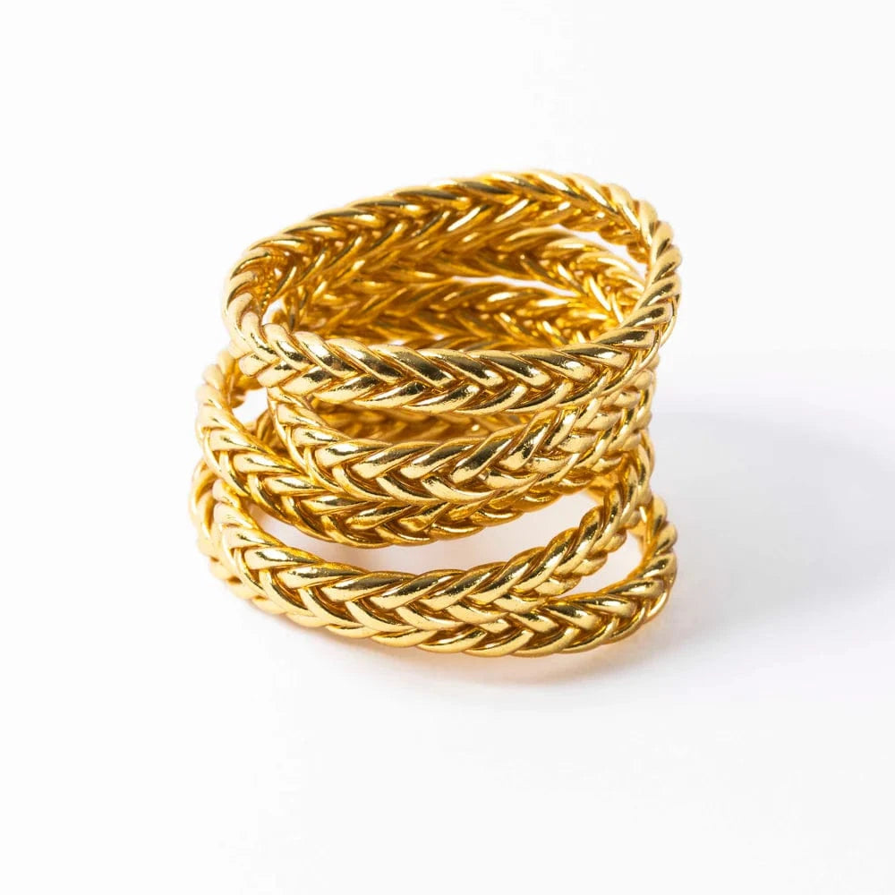 The authentic Buddhist bangles Gold weave M LittleLintons