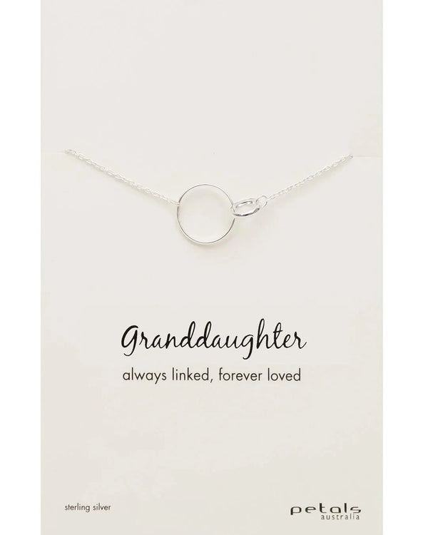 Family necklace Grand daughter silver LittleLintons