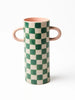 Jones co Griffe vase Green check LittleLintons