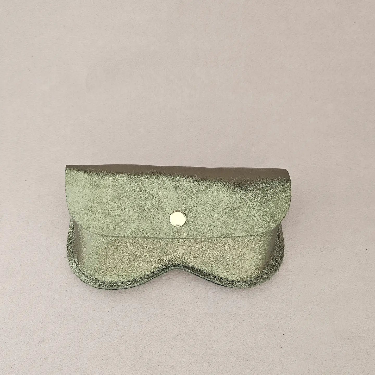 Leather glasses case Green Kollab