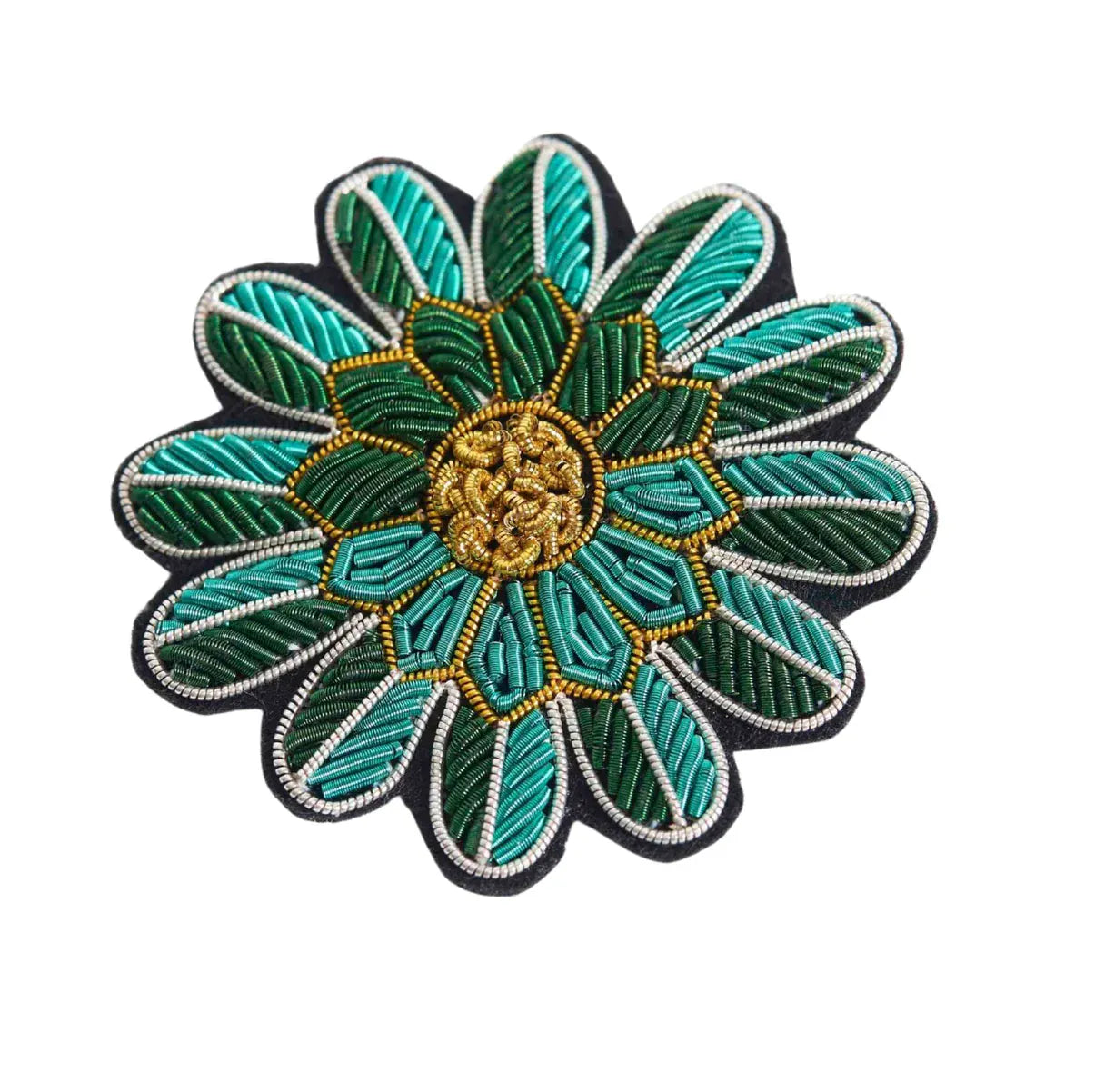 Daisy brooch Green LittleLintons