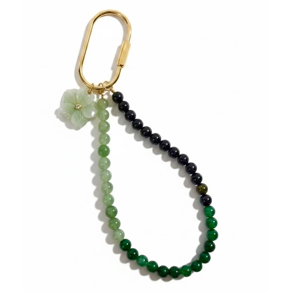 Gemstone keyring Green LittleLintons